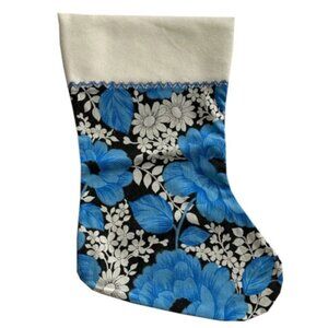 Vintage Flower Power Wabasso Christmas Stocking Handmade Holiday Decor